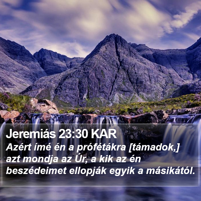 Jeremiás 23:30 KAR Bible Study