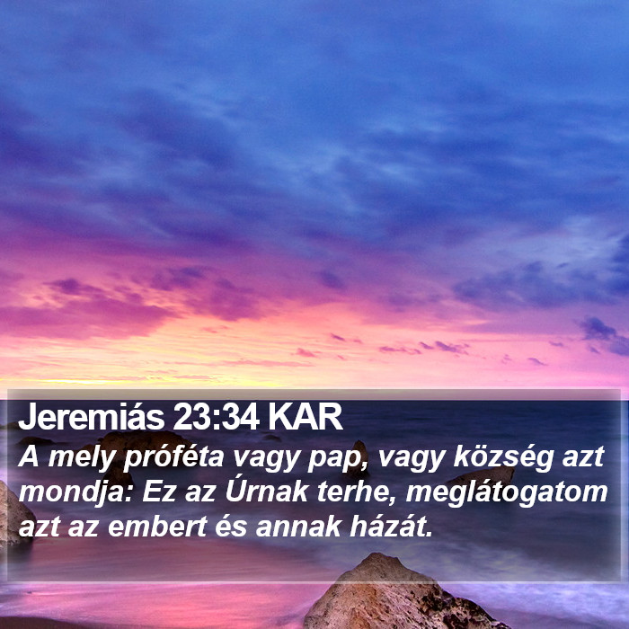 Jeremiás 23:34 KAR Bible Study