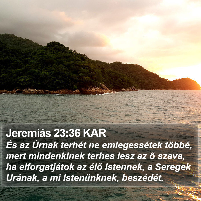 Jeremiás 23:36 KAR Bible Study