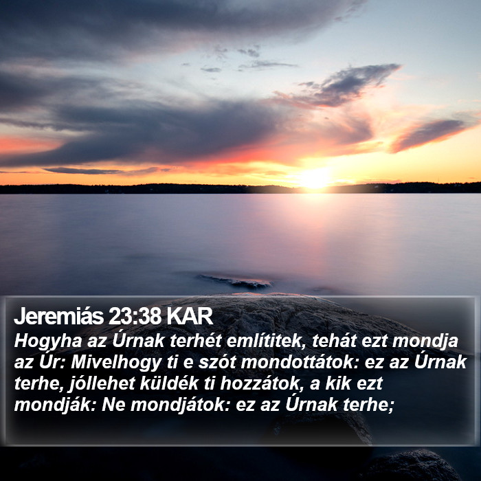 Jeremiás 23:38 KAR Bible Study