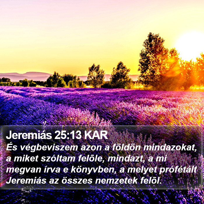 Jeremiás 25:13 KAR Bible Study