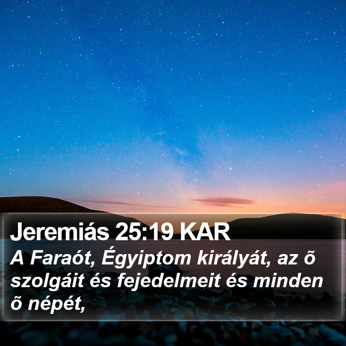 Jeremiás 25:19 KAR Bible Study