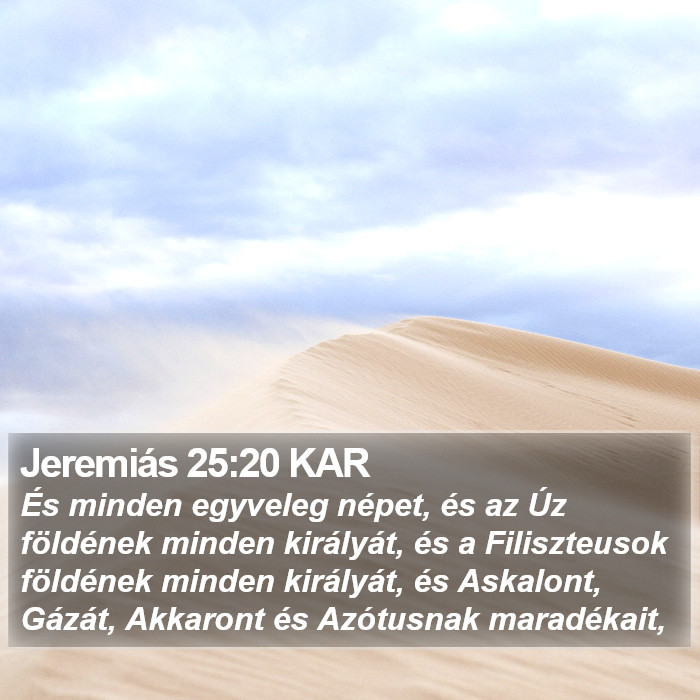 Jeremiás 25:20 KAR Bible Study