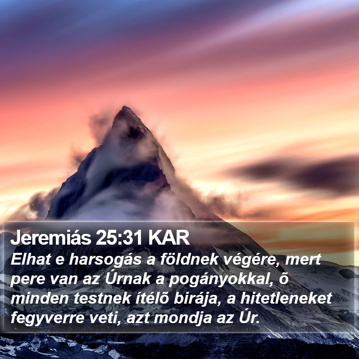 Jeremiás 25:31 KAR Bible Study