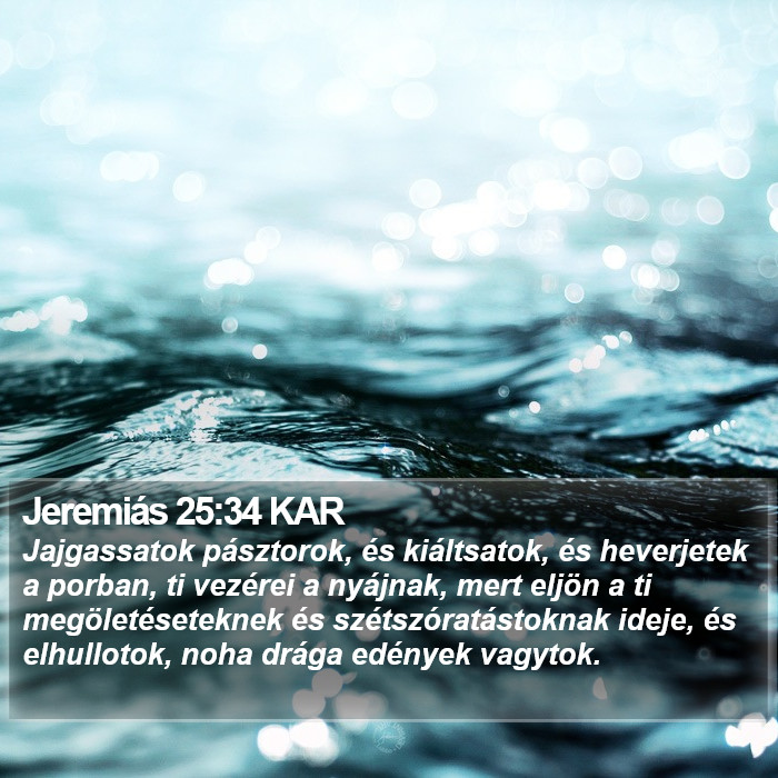 Jeremiás 25:34 KAR Bible Study