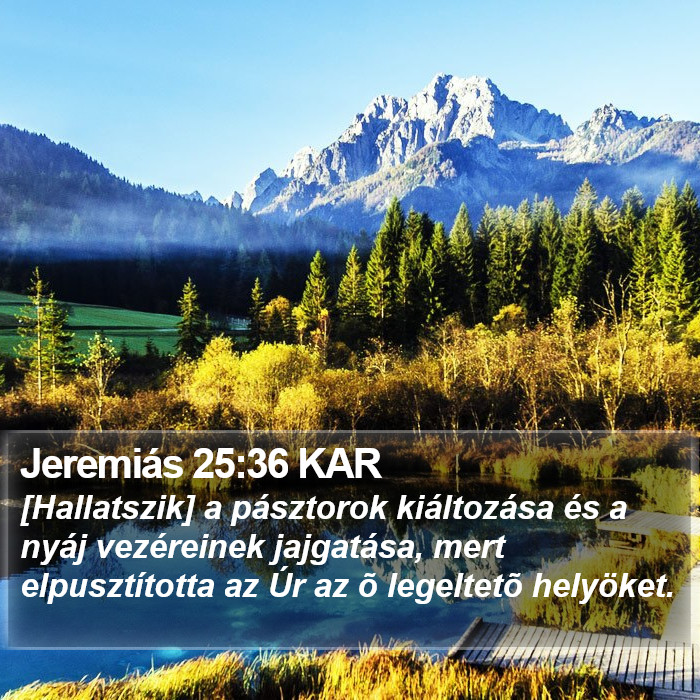 Jeremiás 25:36 KAR Bible Study