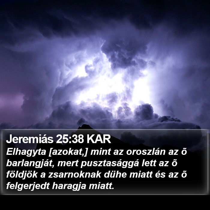 Jeremiás 25:38 KAR Bible Study