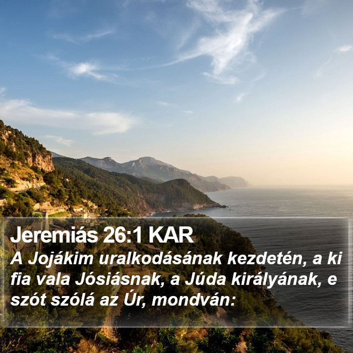 Jeremiás 26:1 KAR Bible Study