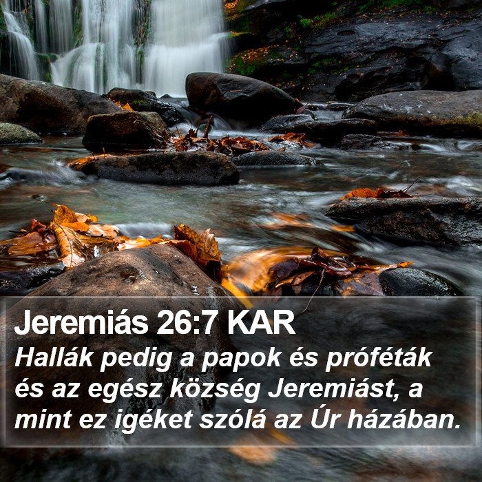 Jeremiás 26:7 KAR Bible Study