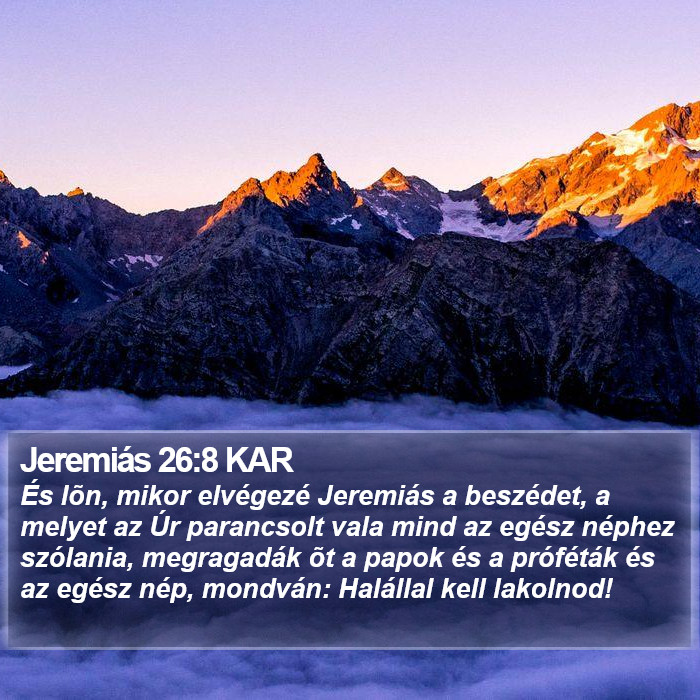 Jeremiás 26:8 KAR Bible Study