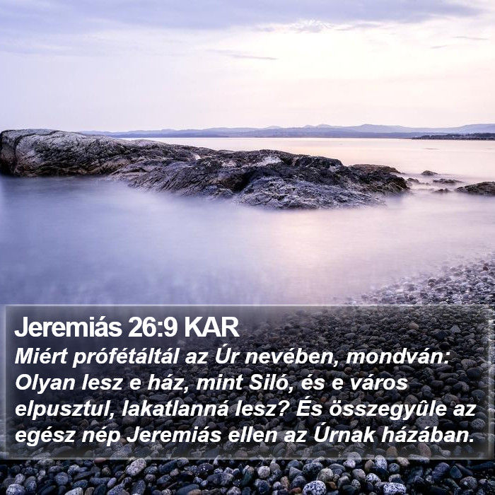 Jeremiás 26:9 KAR Bible Study