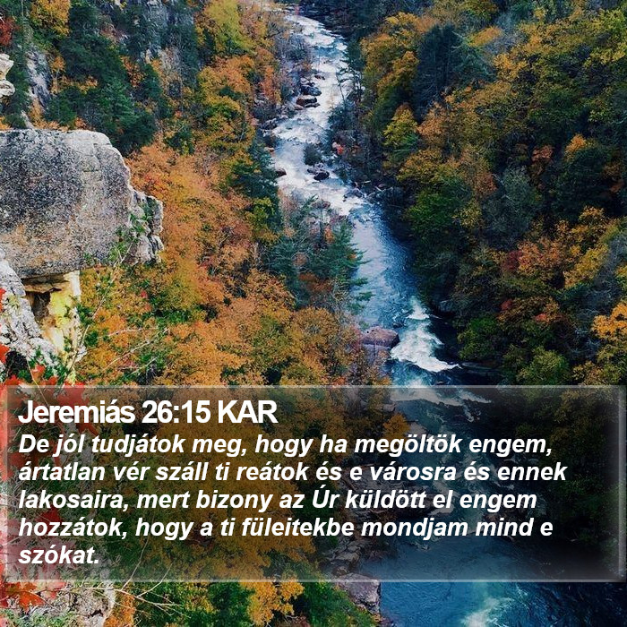 Jeremiás 26:15 KAR Bible Study