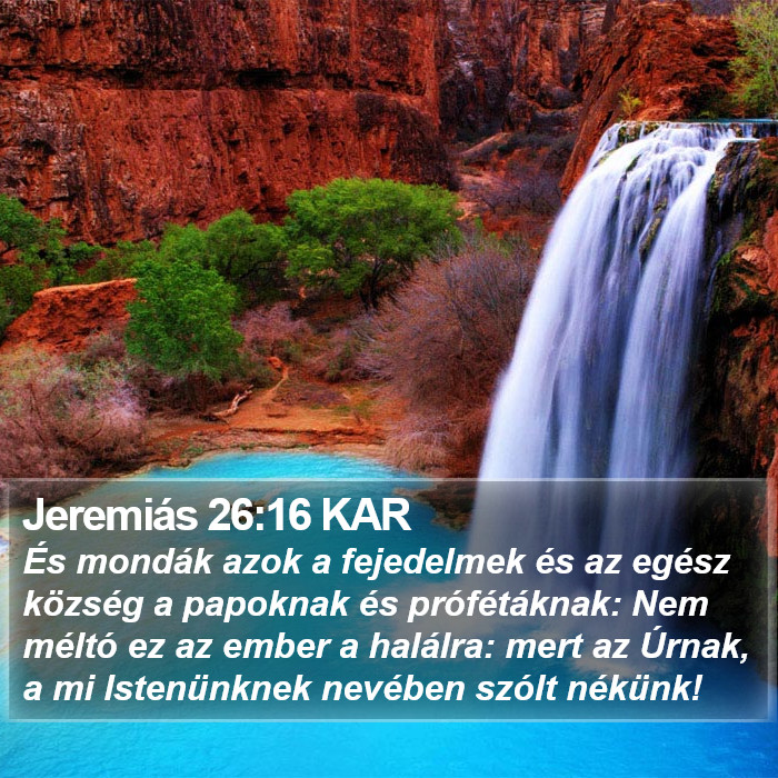 Jeremiás 26:16 KAR Bible Study