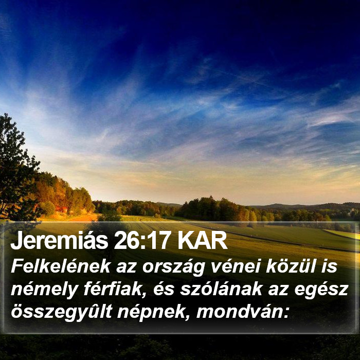 Jeremiás 26:17 KAR Bible Study