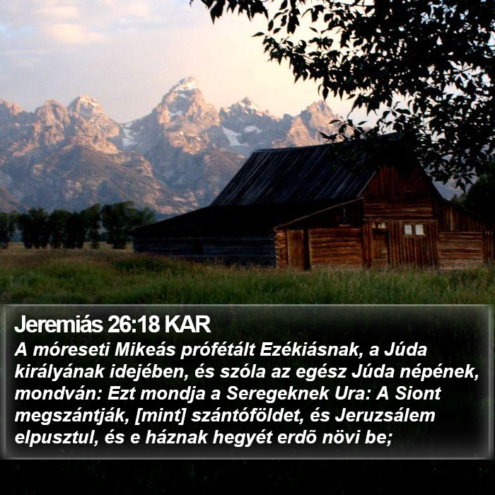 Jeremiás 26:18 KAR Bible Study