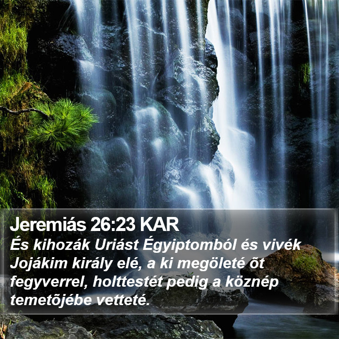 Jeremiás 26:23 KAR Bible Study