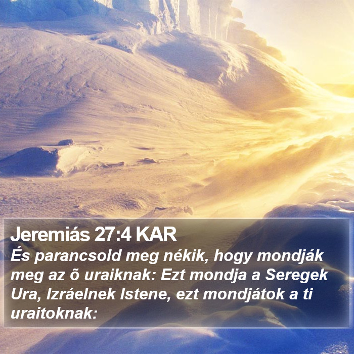 Jeremiás 27:4 KAR Bible Study