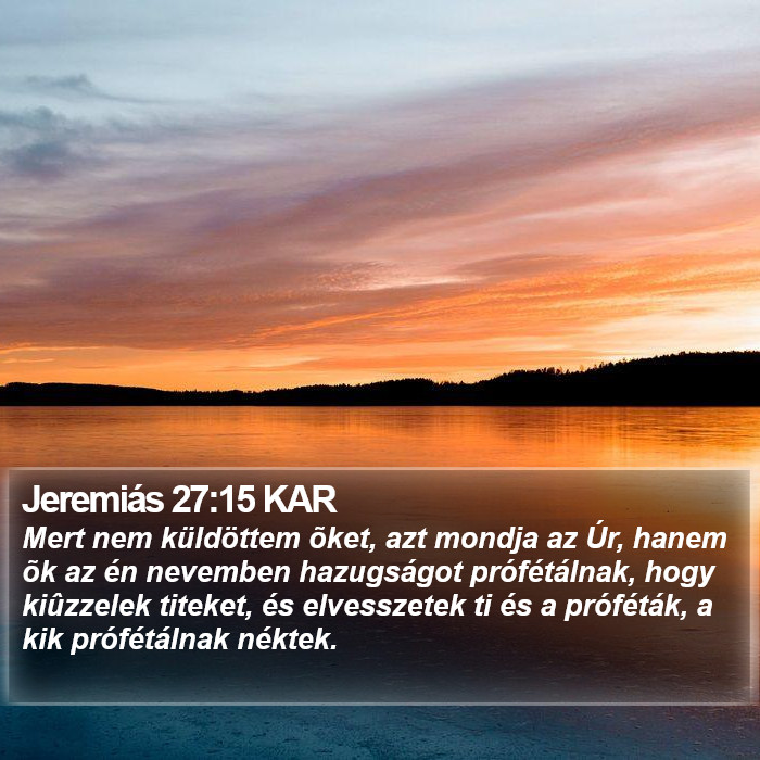 Jeremiás 27:15 KAR Bible Study