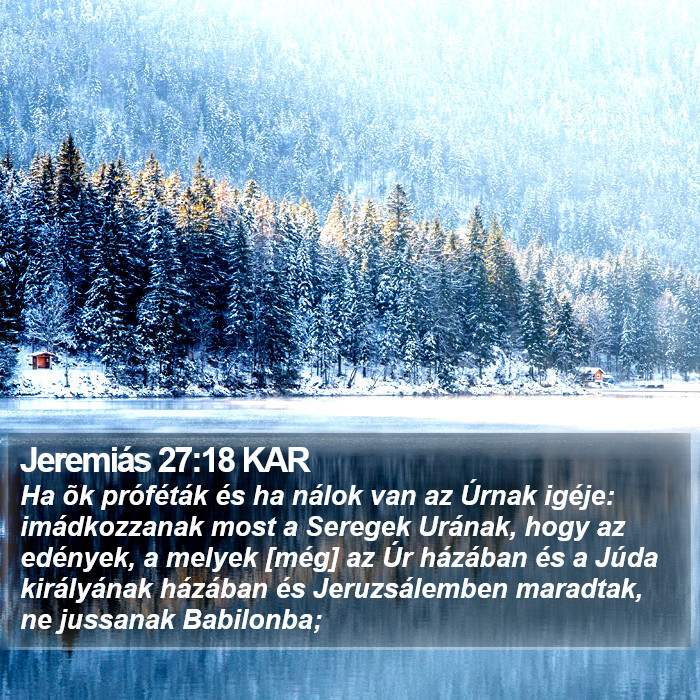 Jeremiás 27:18 KAR Bible Study