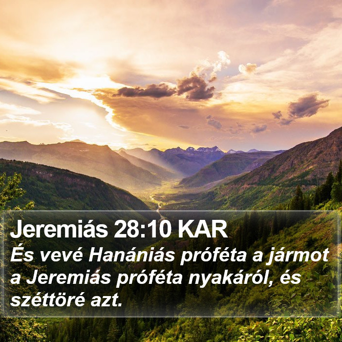 Jeremiás 28:10 KAR Bible Study