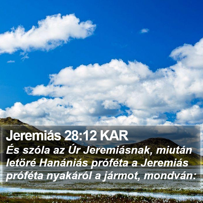 Jeremiás 28:12 KAR Bible Study