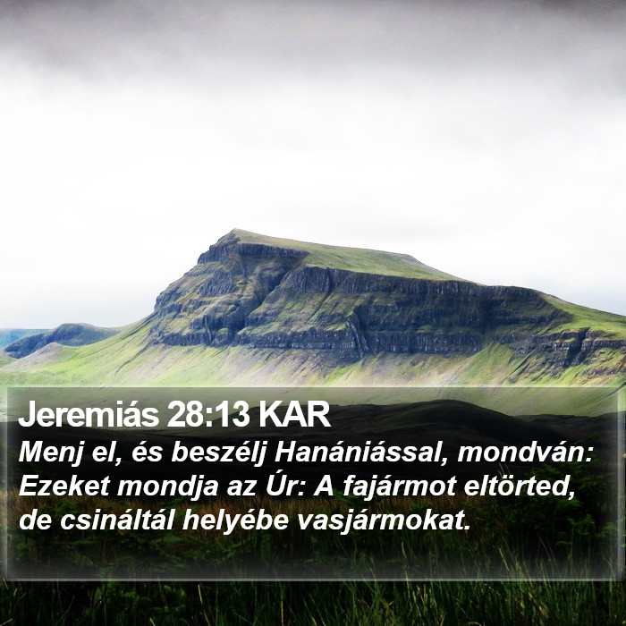 Jeremiás 28:13 KAR Bible Study