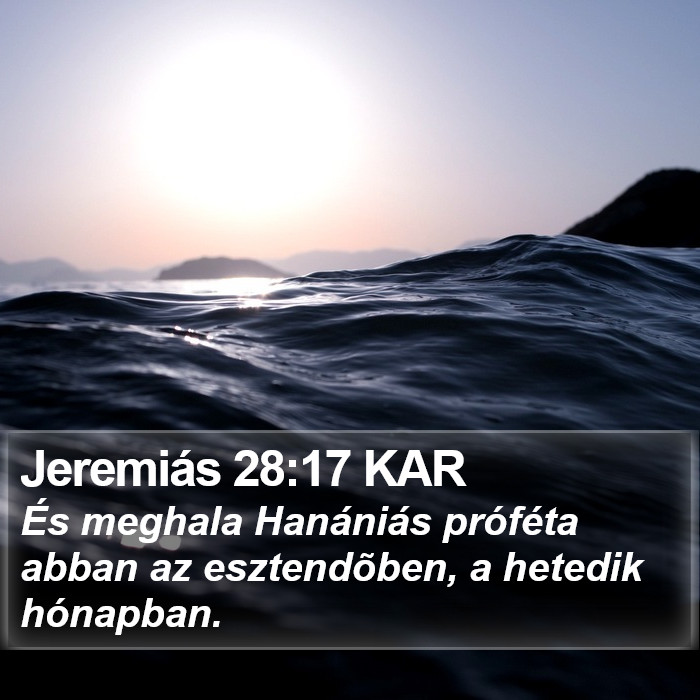 Jeremiás 28:17 KAR Bible Study