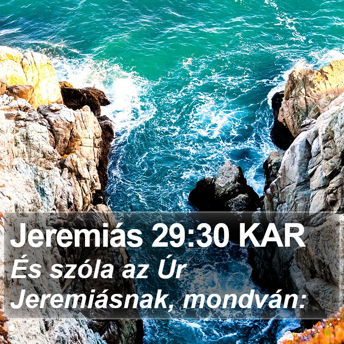 Jeremiás 29:30 KAR Bible Study