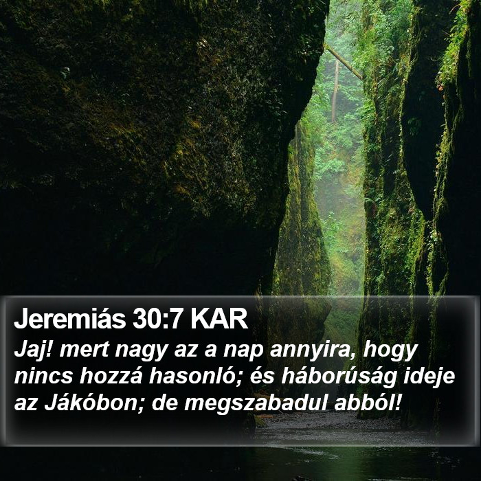 Jeremiás 30:7 KAR Bible Study