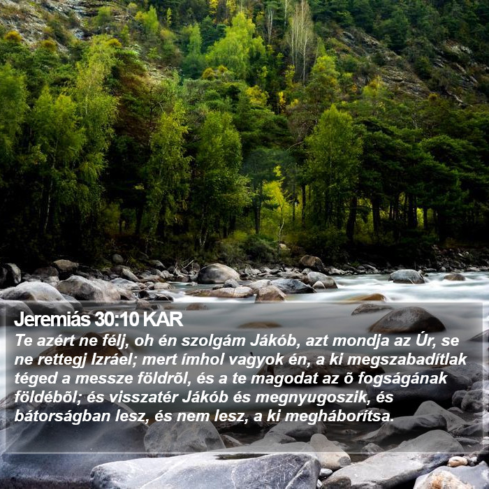 Jeremiás 30:10 KAR Bible Study