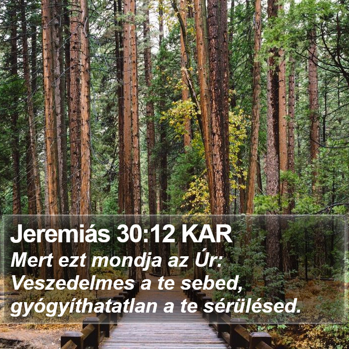 Jeremiás 30:12 KAR Bible Study