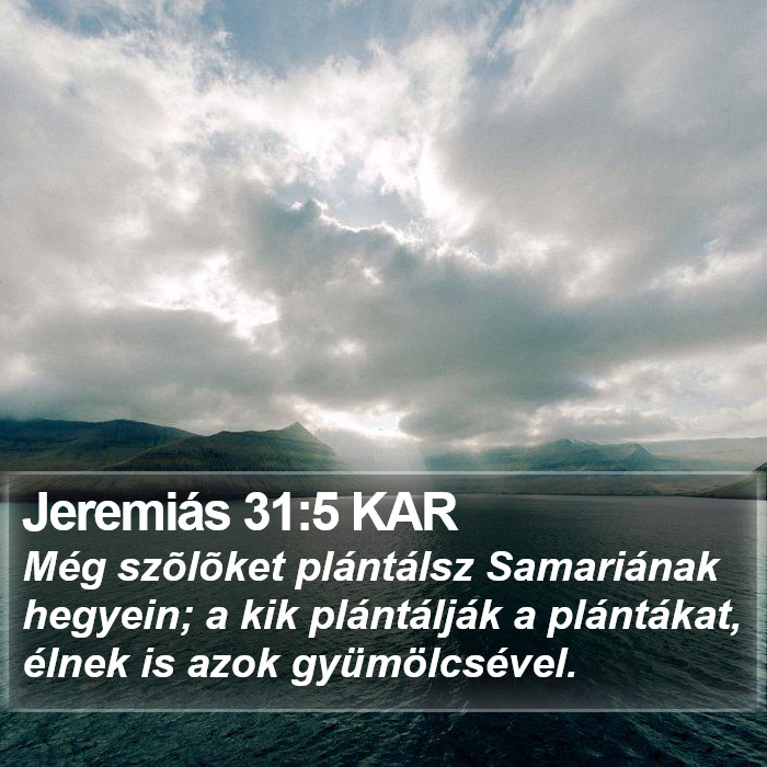 Jeremiás 31:5 KAR Bible Study