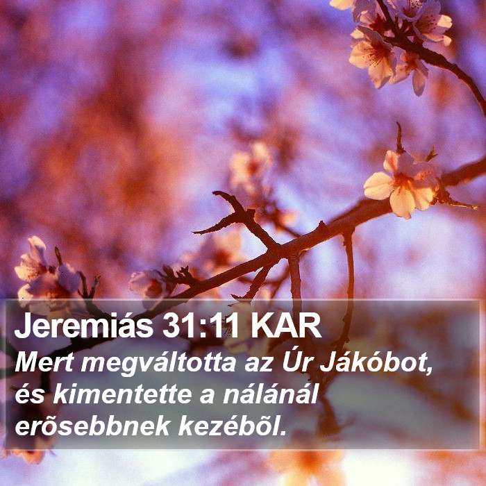 Jeremiás 31:11 KAR Bible Study