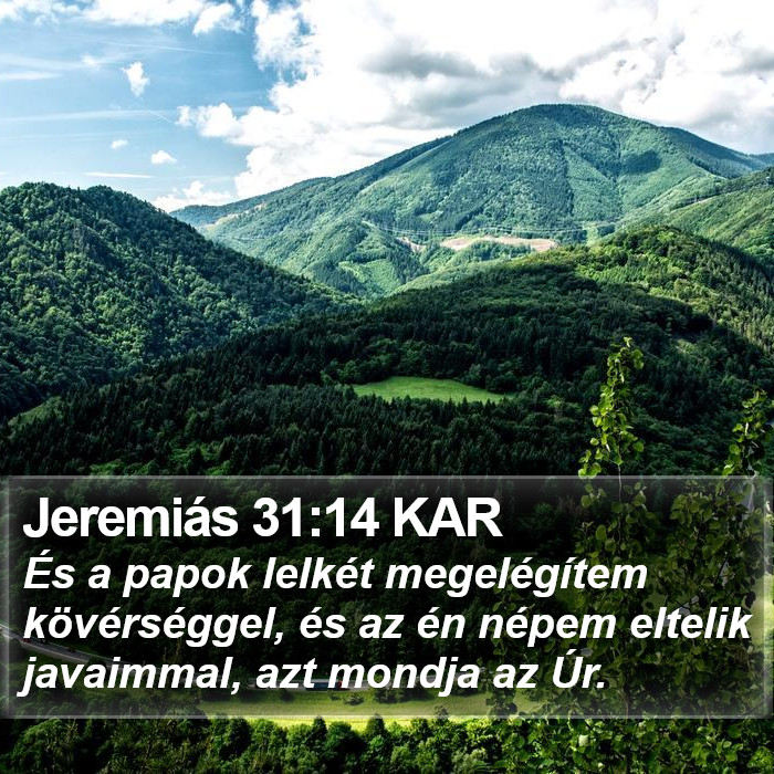 Jeremiás 31:14 KAR Bible Study