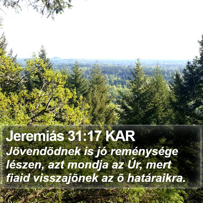 Jeremiás 31:17 KAR Bible Study