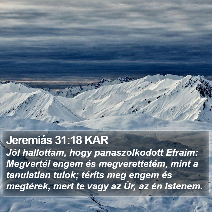 Jeremiás 31:18 KAR Bible Study