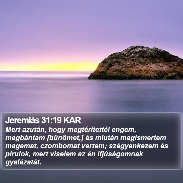 Jeremiás 31:19 KAR Bible Study