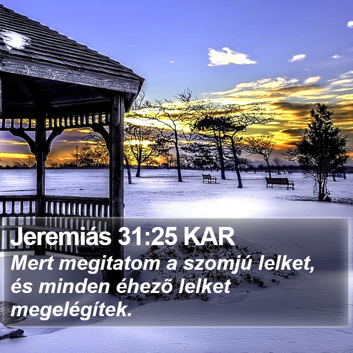 Jeremiás 31:25 KAR Bible Study