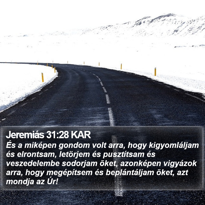 Jeremiás 31:28 KAR Bible Study