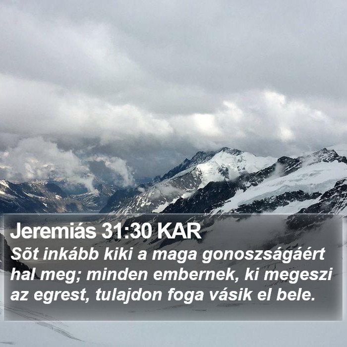 Jeremiás 31:30 KAR Bible Study