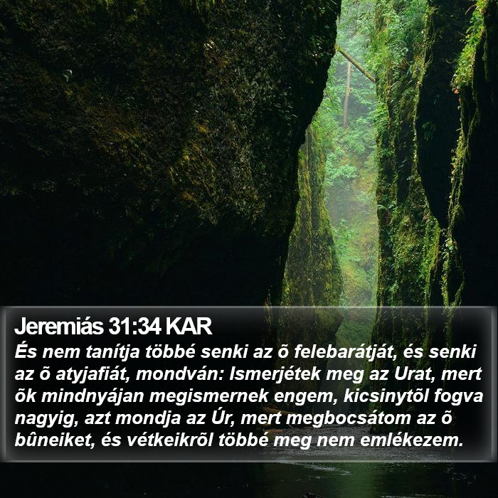 Jeremiás 31:34 KAR Bible Study