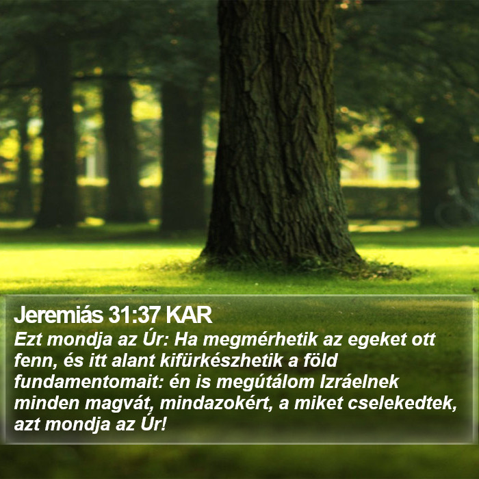 Jeremiás 31:37 KAR Bible Study