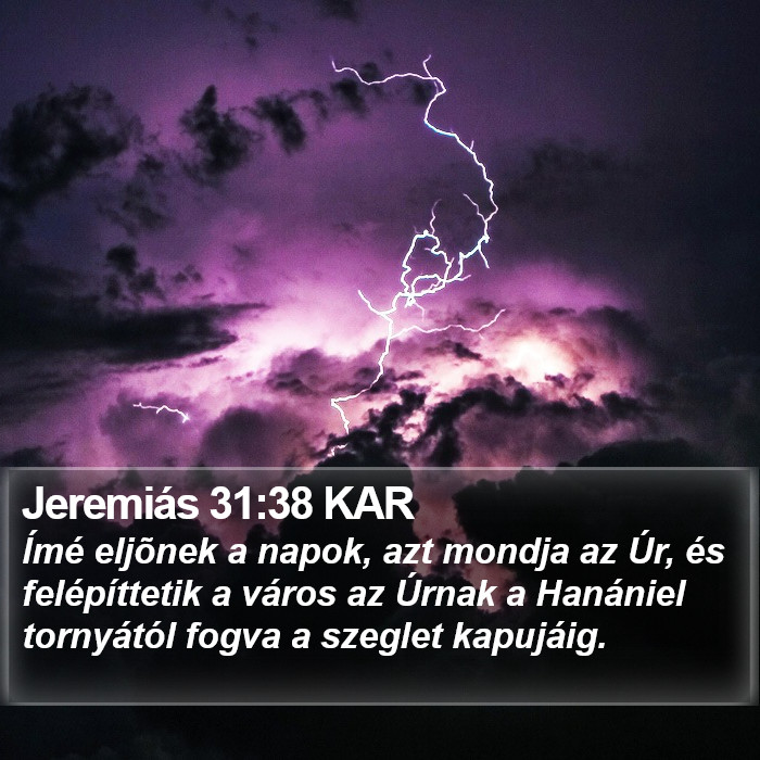 Jeremiás 31:38 KAR Bible Study