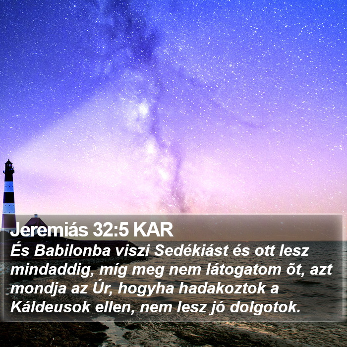 Jeremiás 32:5 KAR Bible Study