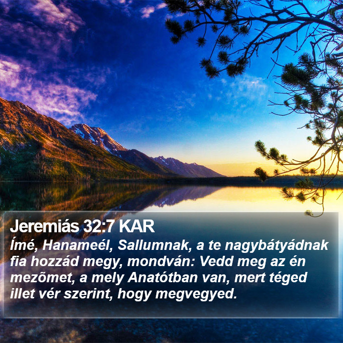 Jeremiás 32:7 KAR Bible Study