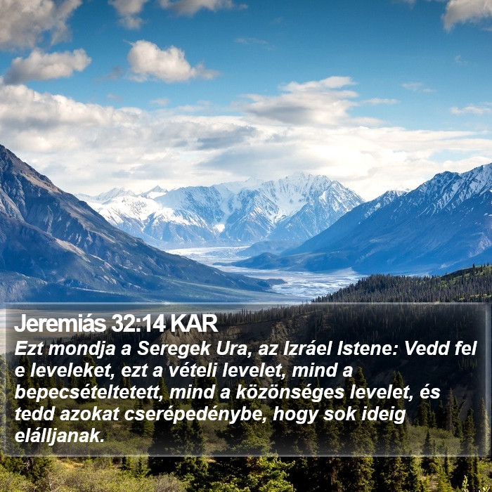 Jeremiás 32:14 KAR Bible Study