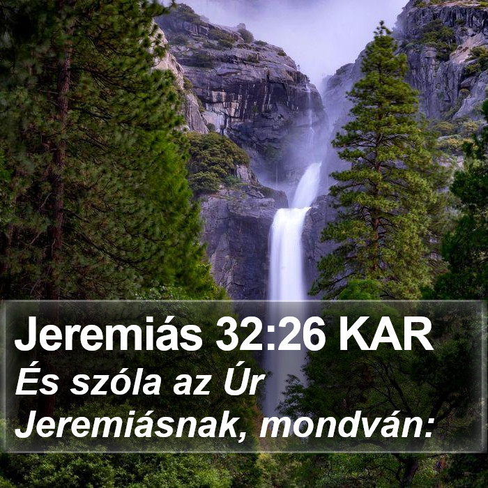 Jeremiás 32:26 KAR Bible Study