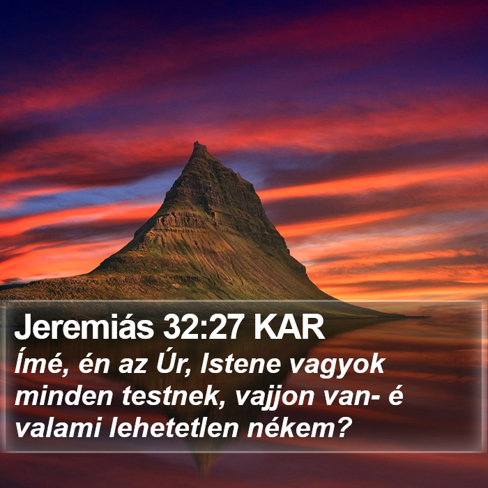 Jeremiás 32:27 KAR Bible Study