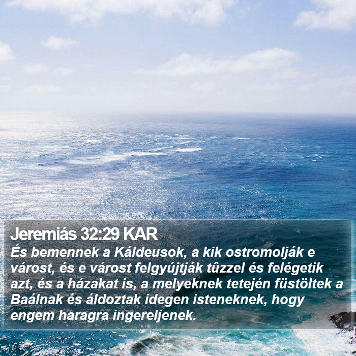 Jeremiás 32:29 KAR Bible Study