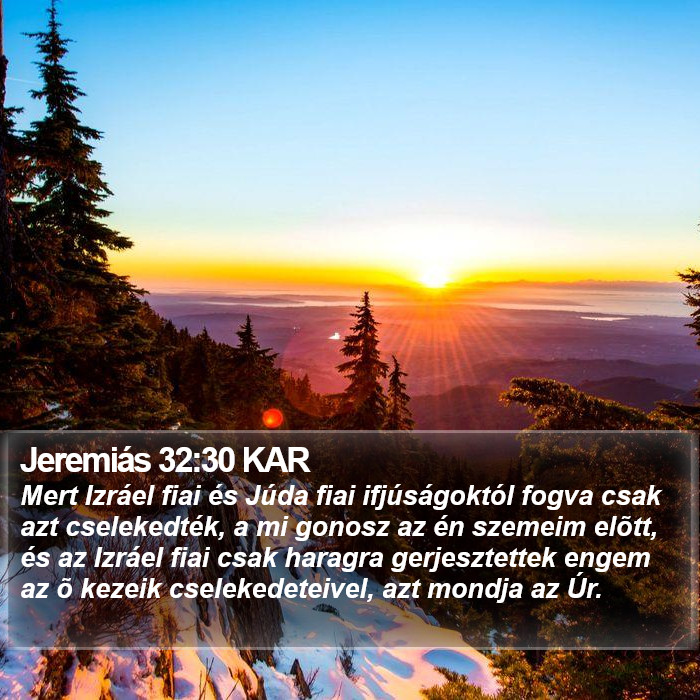 Jeremiás 32:30 KAR Bible Study